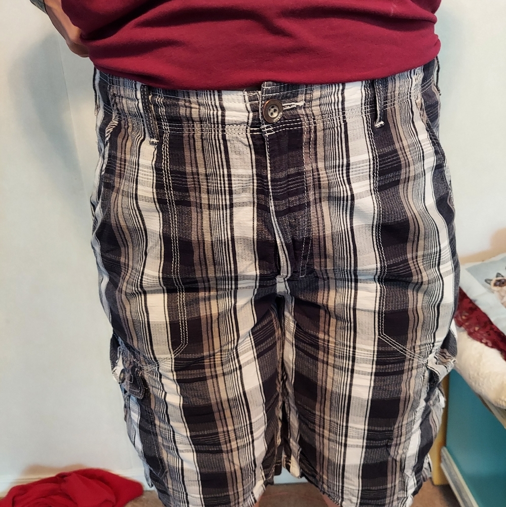 Men's Helix plaid Cargo shorts